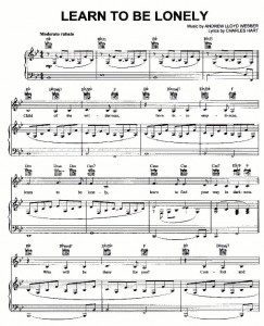 Learn to be Lonely, Piano Sheet Music from Phantom of the Opera, page 1 of 3