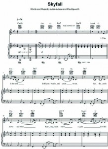 Skyfall Free sheet music for piano