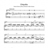 Chiquitita by ABBA sheet music for piano and vocal with guitar chords